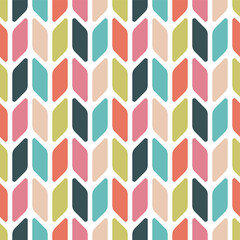 Colorful Trapezoid Geometric Shapes Seamless Vector Repeat Pattern
