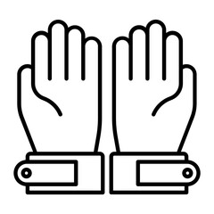 Gloves Outline Icon