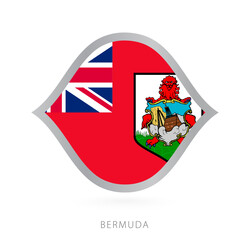 Bermuda national team flag in style for international basketball competitions.