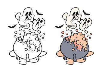 Happy Halloween Shirt Print Template.  Halloween ghost retro t-shirt design