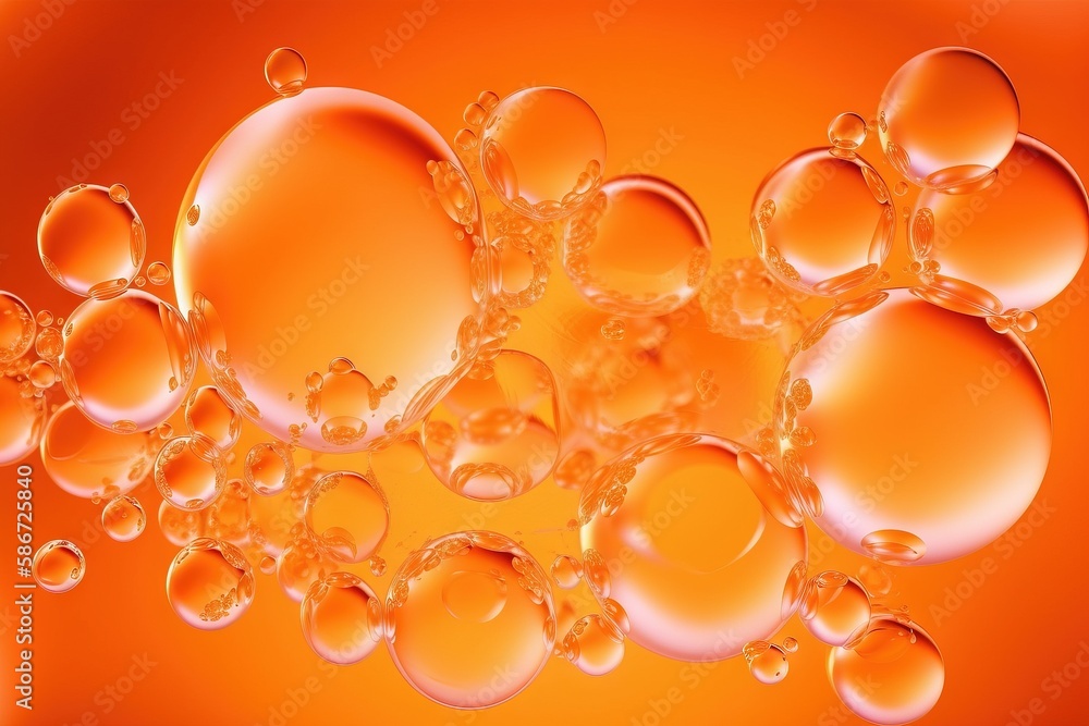 Poster a bunch of water droplets on an orange background with a yellow background and a red background with