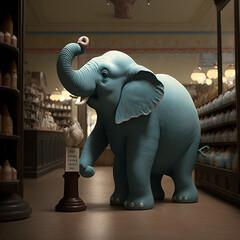 elephant in the store