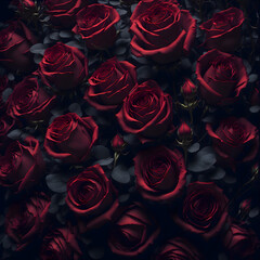 red roses background by IA