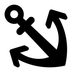 Anchor Glyph Icon