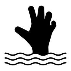 Sinking Glyph Icon