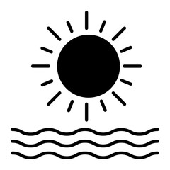 Sea View Glyph Icon