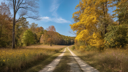 Obraz premium road in autumn
