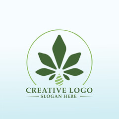 logo for growing Hemp plants, made for CBD products