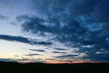 Clouds in sky before evening