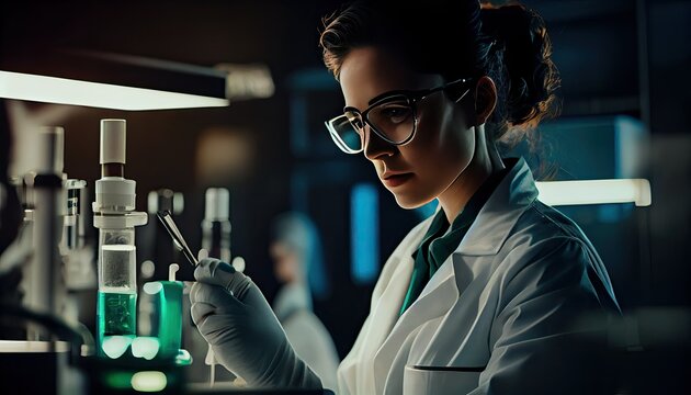 biology science laboratory at work