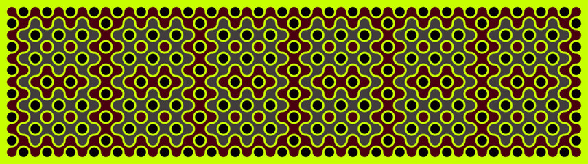 Multicolor truchet tiling connections illustration