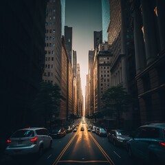 Streets. AI generated