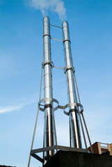 Chimney in double polished steel tube