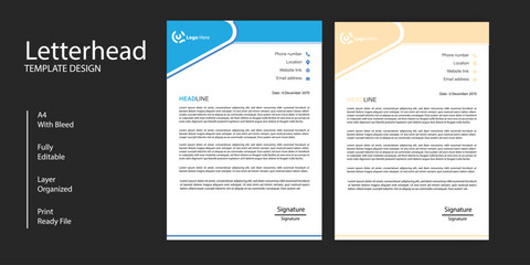  Letterhead template in Abstract style design