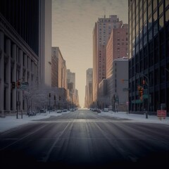 Streets. AI generated