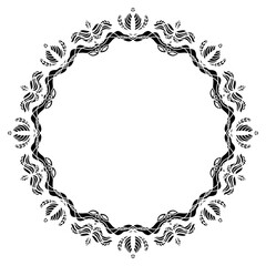 frame with abstract floral ornament 