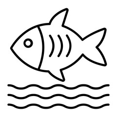 Fish Outline Icon