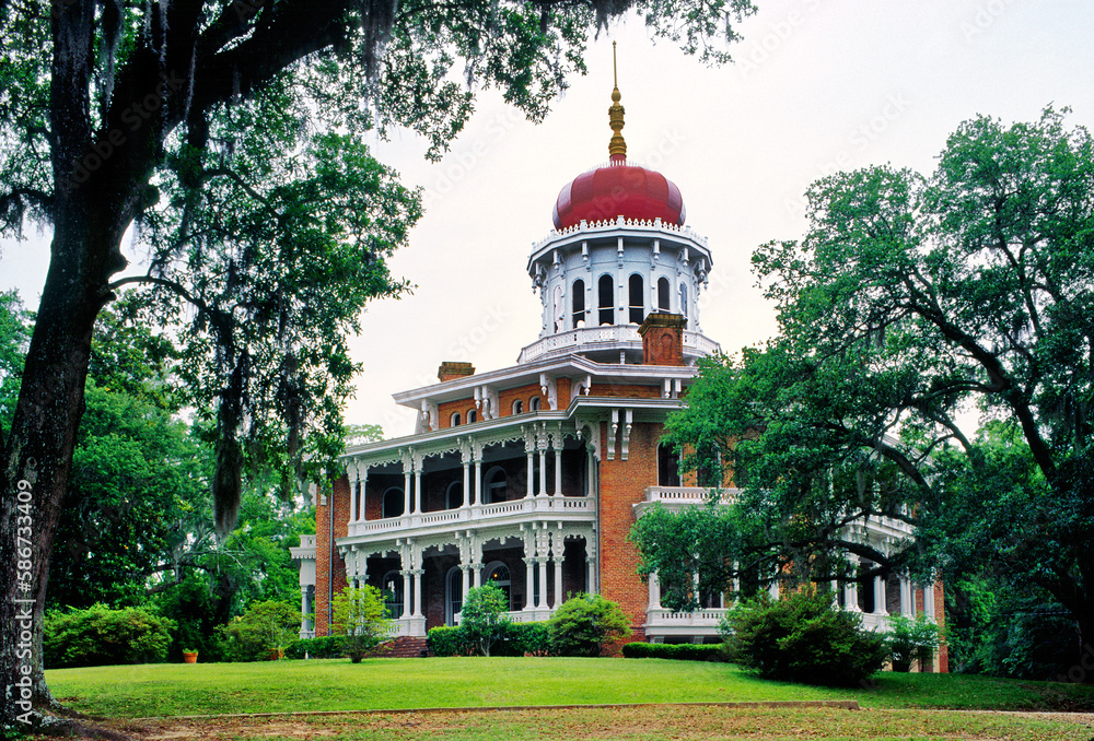 Wall mural longwood. southern states plantation house mansion at natchez, mississippi, usa