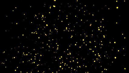 Fototapeta na wymiar Confetti explosion. Golden falling festive particles