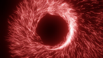 Bright glowing sparks particles spinning in a circle. Fireworks with the trails background