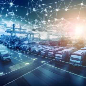 Logistics and transportation, Integrated warehousing and transportation operation service. Network distribution of Container Cargo, Smart logistics and future of transport on global networking