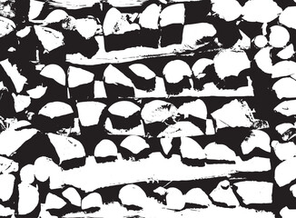 Rustic grunge vector texture with grain and stains. Abstract noise background. Weathered surface. Dirty and damaged. Detailed rough backdrop. Vector graphic illustration with transparent white. EPS10.