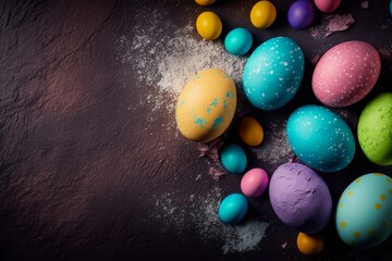 Fototapeta na wymiar easter eggs on a background