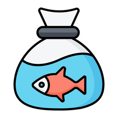 Plastic Aquarium Line Color Icon