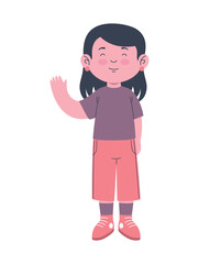 Smiling cartoon girl