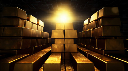 Piles of Gold Bars