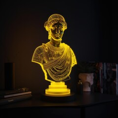 Statue of ancient antiquity woman in a modern style. Generative AI