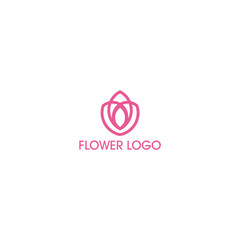 Flower abstract Logo design vector template 