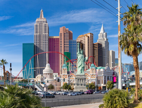 Las Vegas, United States - November 23, 2022: A picture of the New York-New York Hotel and Casino.