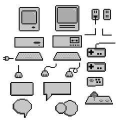 ドット絵レトロコンピューターのセット