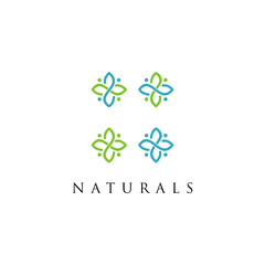 nature logo design vector illustration