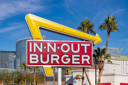 Las Vegas, United States - November 23, 2022: A picture of the In-N-Out Burger sign.
