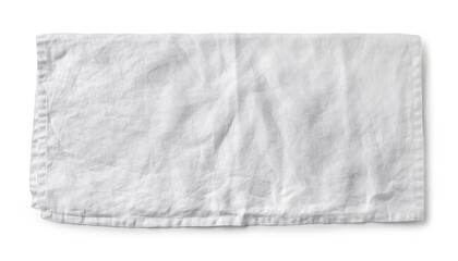 white folded cotton napkin