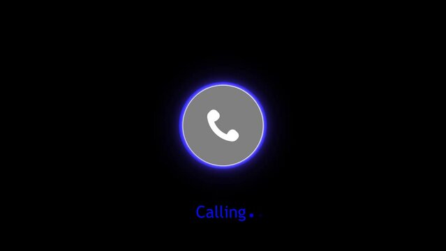 Technology phone calling animation. Incoming call, phone calling.	