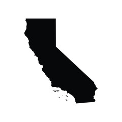 California silhouette map vector.