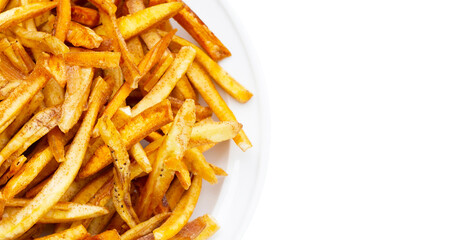 Crispy banana sticks. Fruit snack