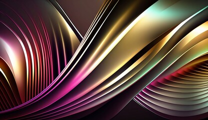 Abstract modern technology background with colorful waves and lines.