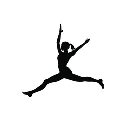 Fototapeta na wymiar A lady in yoga silhouette vector art