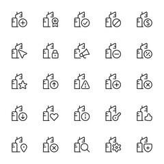 Building icons set. Home icon collection. Real estate. home house add sell sale down lock percentage location star caution setting key like location buy. vector stroke can be used for web, mobile, ui