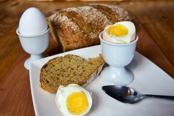 Traditional dishes for Easter breakfast and butter lamb