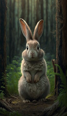 rabbit in the forest