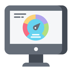 Speedometer Flat Icon