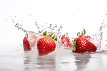 Splashing Strawberry into Water Generative AI