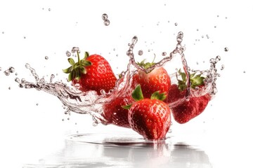 Splashing Strawberry into Water Generative AI