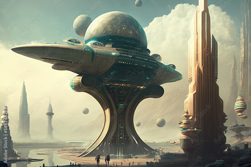 Poster high-tech wonders of the future generative ai