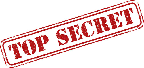 Top secret grunge rubber stamp